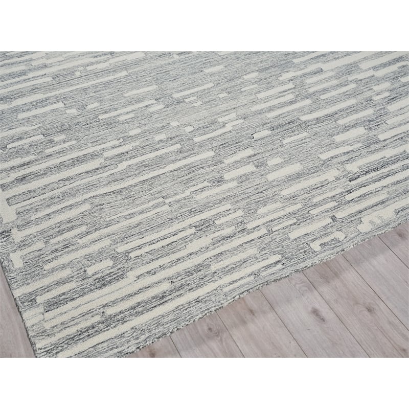Carmel Hand-Tufted New Zealand Wool Natural Gray/Ivory 12'x15' Area Rug