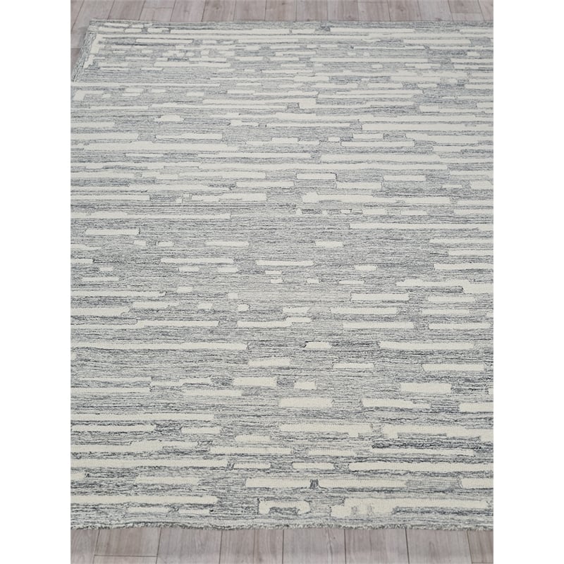 Carmel Hand-Tufted New Zealand Wool Natural Gray/Ivory 14'x18' Area Rug