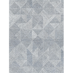 Caprice Hand-Tufted New Zealand Wool Navy Blue/Ivory 8'x10' Area Rug