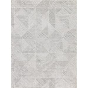 Caprice Hand-Tufted New Zealand Wool Light Silver/Ivory 5'x8' Area Rug