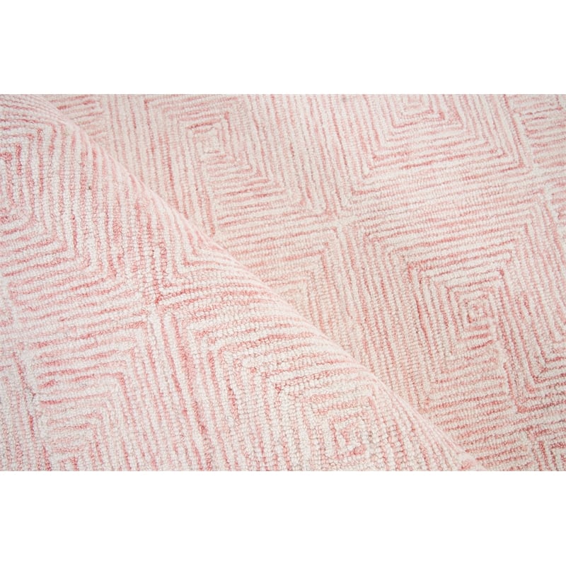 Caprice Hand-Tufted New Zealand Wool Pink/Ivory 5'x8' Area Rug
