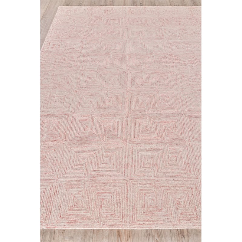 Caprice Hand-Tufted New Zealand Wool Pink/Ivory 9'x12' Area Rug