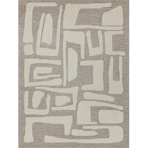 Carmel Hand-Tufted New Zealand Wool Beige/Ivory 4'x6' Area Rug