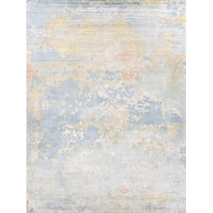 Carrera Handloomed Viscose Blue/Gold 8'x10' Area Rug