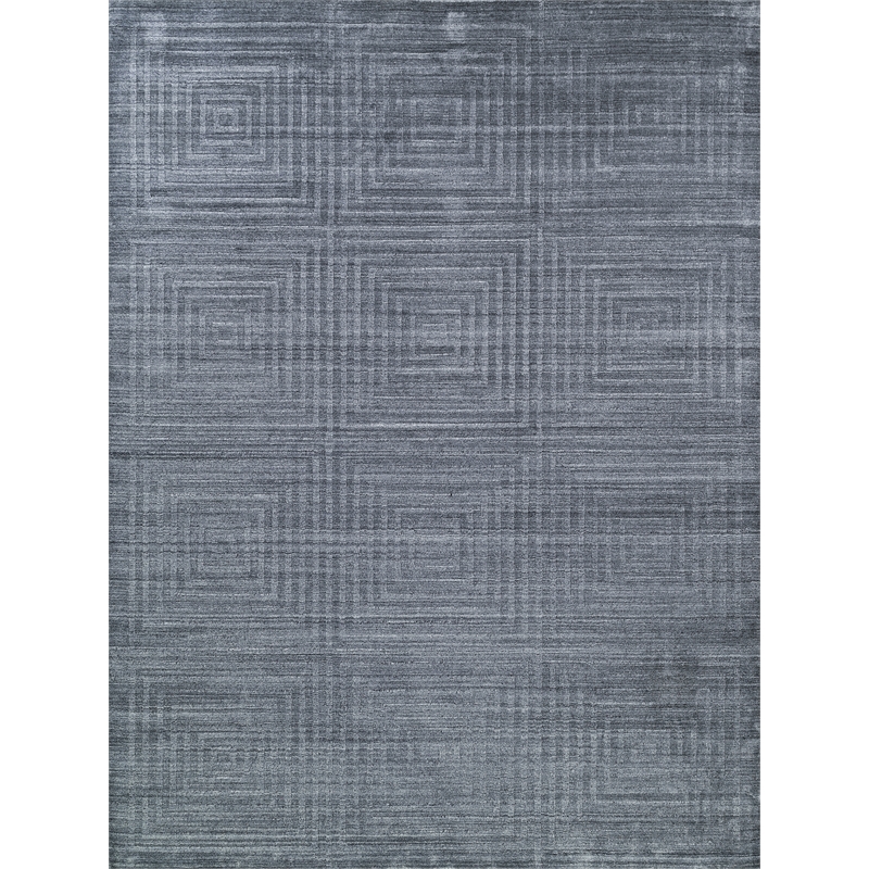 Castelli Handloomed Bamboo Silk/Wool Charcoal 10'x14' Area Rug