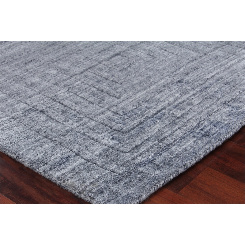 Castelli Handloomed Bamboo Silk/Wool Charcoal 14'x18' Area Rug