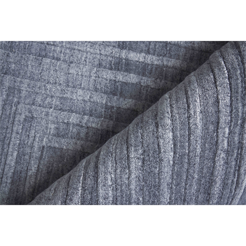 Castelli Handloomed Bamboo Silk/Wool Charcoal 14'x18' Area Rug