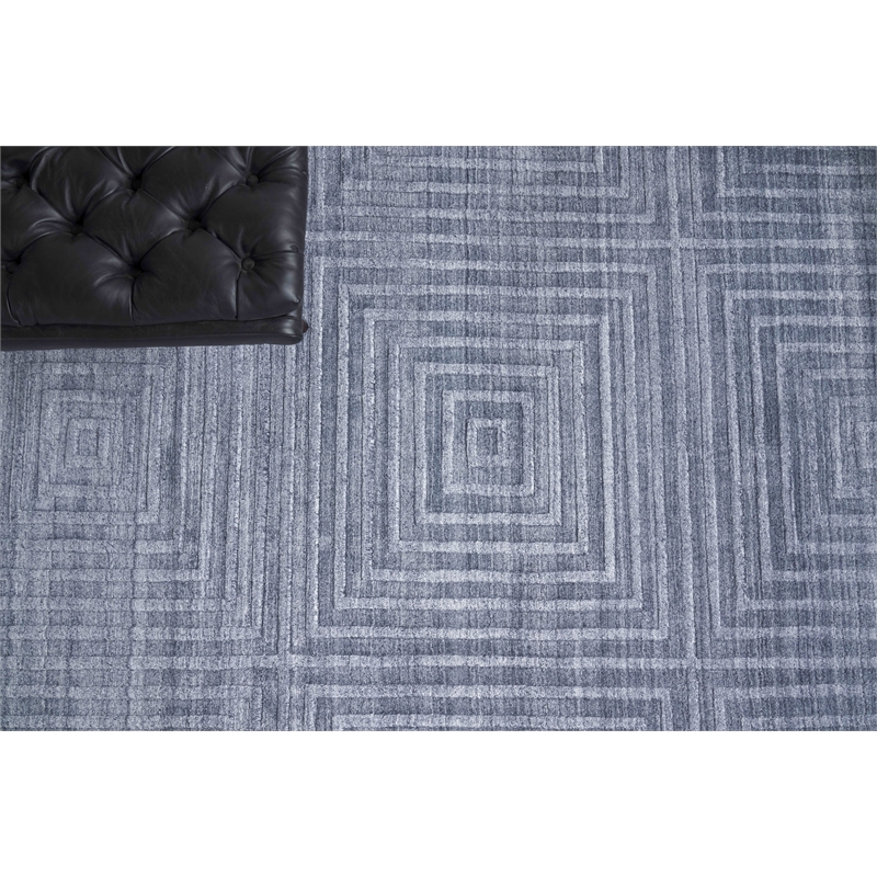 Castelli Handloomed Bamboo Silk/Wool Charcoal 14'x18' Area Rug