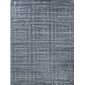 Castelli Handloomed Bamboo Silk/Wool Charcoal 8'x10' Area Rug