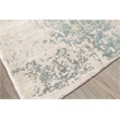 Cassina Handloomed Bamboo Silk Ivory/Light Blue 10'x14' Area Rug