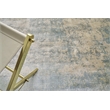 Cassina Handloomed Bamboo Silk Ivory/Light Blue 10'x14' Area Rug