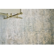 Cassina Handloomed Bamboo Silk Ivory/Light Blue 6'x9' Area Rug
