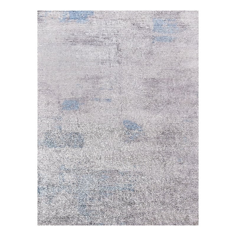 Cassina Handloomed Bamboo Silk Gray/Blue 6'x9' Area Rug