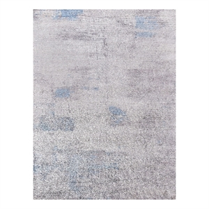 Cassina Handloomed Bamboo Silk Gray/Blue 6'x9' Area Rug