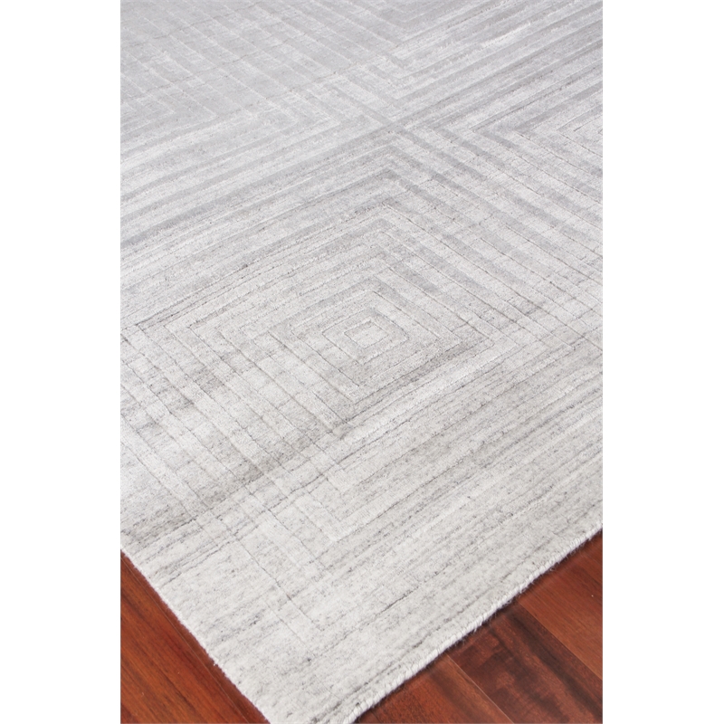 Castelli Handloomed Bamboo Silk/Wool Ivory 6'x9' Area Rug