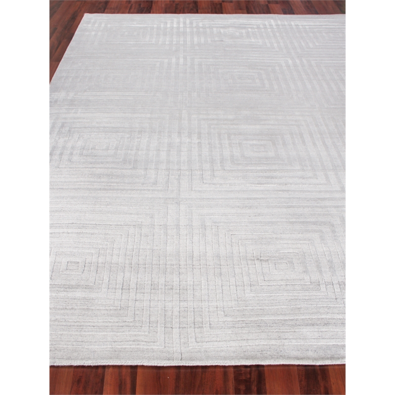 Castelli Handloomed Bamboo Silk/Wool Ivory 6'x9' Area Rug
