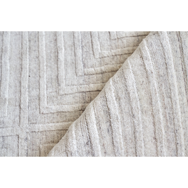 Castelli Handloomed Bamboo Silk/Wool Ivory 6'x9' Area Rug