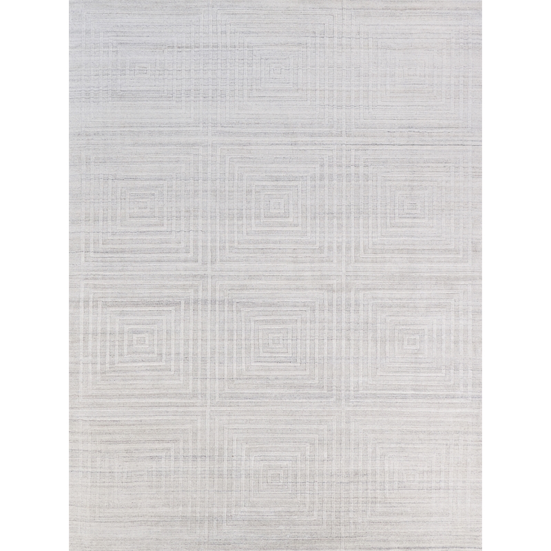 Castelli Handloomed Bamboo Silk/Wool Ivory 6'x9' Area Rug