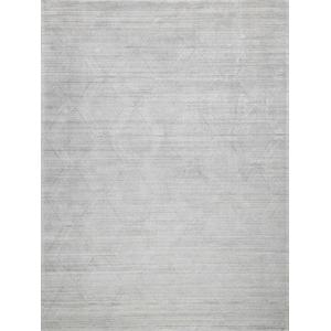Castelli Handloomed Bamboo Silk/Wool Light Silver 12'x15' Area Rug