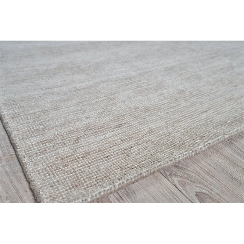 Catalina Handloomed Wool/Bamboo Silk Beige 15'x24' Area Rug