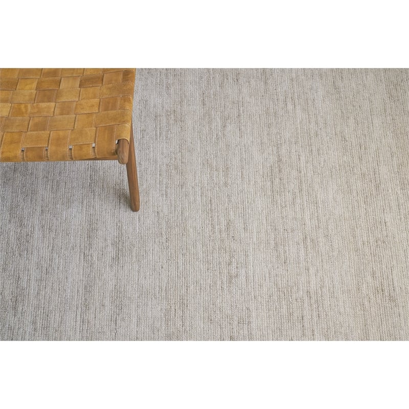 Catalina Handloomed Wool/Bamboo Silk Beige 6'x9' Area Rug