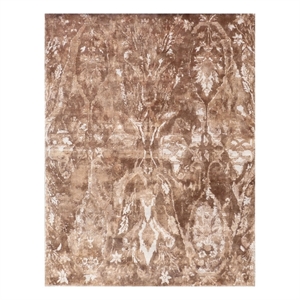 Cassina Handloomed Bamboo Silk Brown 9'x12' Area Rug