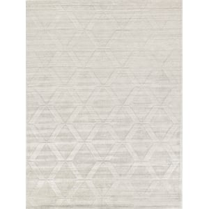 Castelli Handloomed Bamboo Silk/Wool Ivory 8'x10' Area Rug