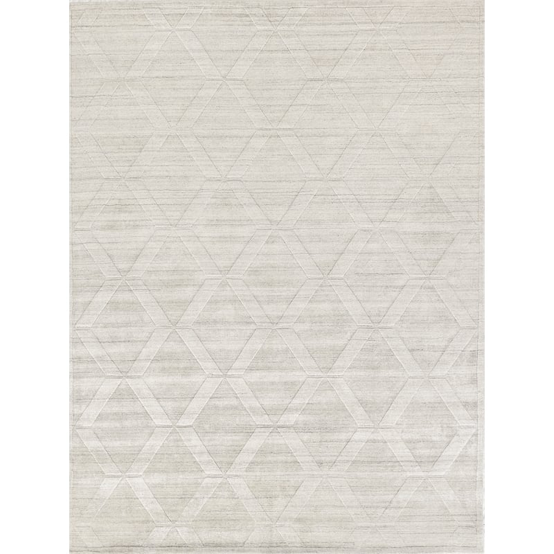 Castelli Handloomed Bamboo Silk/Wool Ivory 9'x12' Area Rug