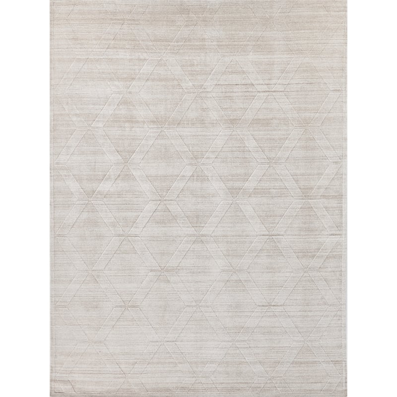 Castelli Handloomed Bamboo Silk/Wool Light Beige 12'x15' Area Rug