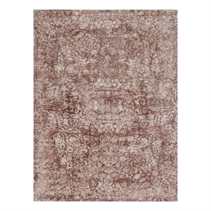Cassina Handloomed Bamboo Silk Rust/Ivory 8'x10' Area Rug