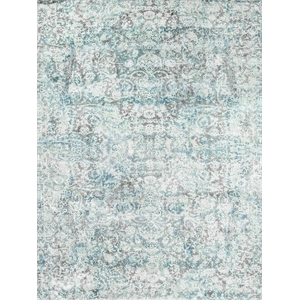 Cassina Handloomed Bamboo Silk Blue/Ivory/Multi 9'x12' Area Rug