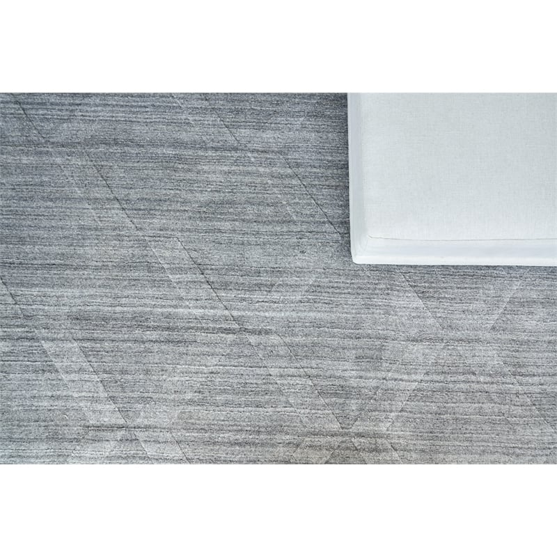 Castelli Handloomed Bamboo Silk/Wool Gray 8'x10' Area Rug