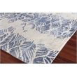 Cassina Handloomed Bamboo Silk Ivory/Blue 8'x10' Area Rug
