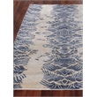 Cassina Handloomed Bamboo Silk Ivory/Blue 8'x10' Area Rug
