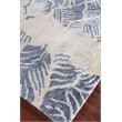 Cassina Handloomed Bamboo Silk Ivory/Blue 8'x10' Area Rug