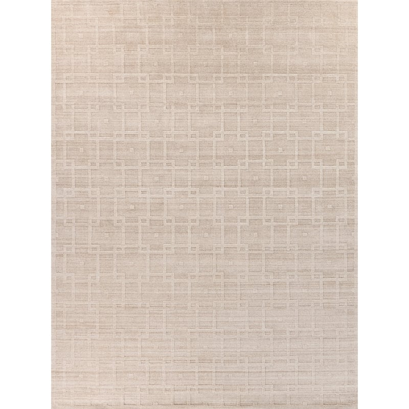 Castelli Handloomed Bamboo Silk/Wool Light Beige 12'x15' Area Rug