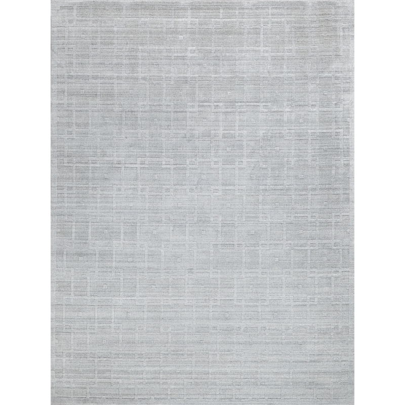 Castelli Handloomed Bamboo Silk/Wool Light Silver 14'x18' Area Rug