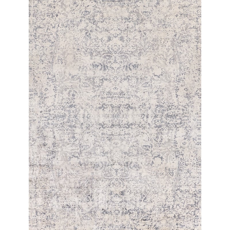 Cassina Handloomed Bamboo Silk Gray/Ivory 10'x14' Area Rug