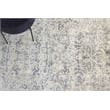 Cassina Handloomed Bamboo Silk Gray/Ivory 6'x9' Area Rug