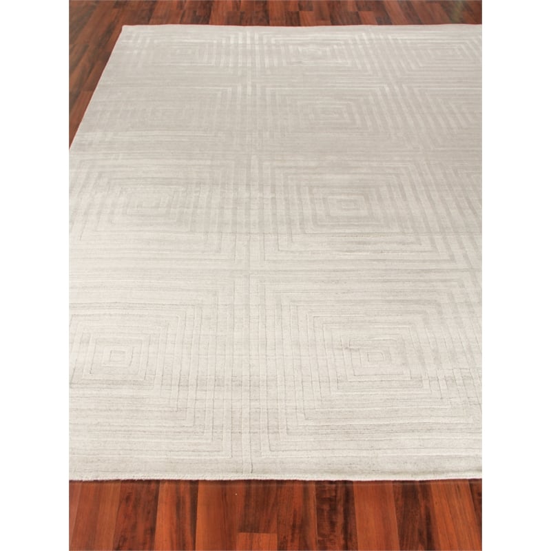 Castelli Handloomed Bamboo Silk/Wool Ivory 12'x15' Area Rug