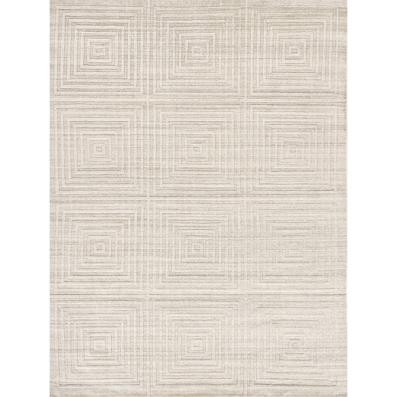 Castelli Handloomed Bamboo Silk/Wool Ivory 12'x15' Area Rug