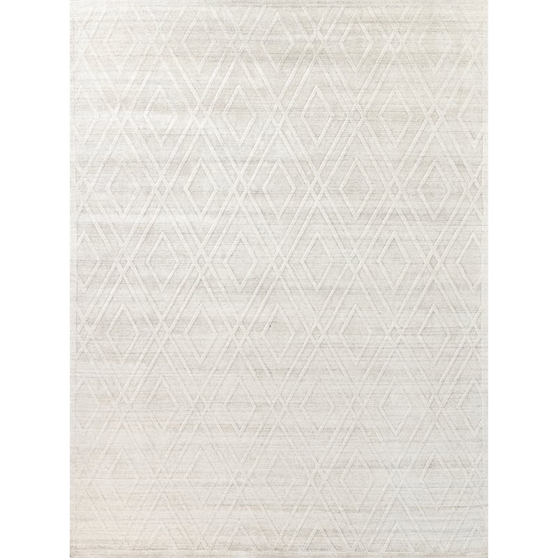 Castelli Handloomed Bamboo Silk/Wool Ivory 12'x15' Area Rug