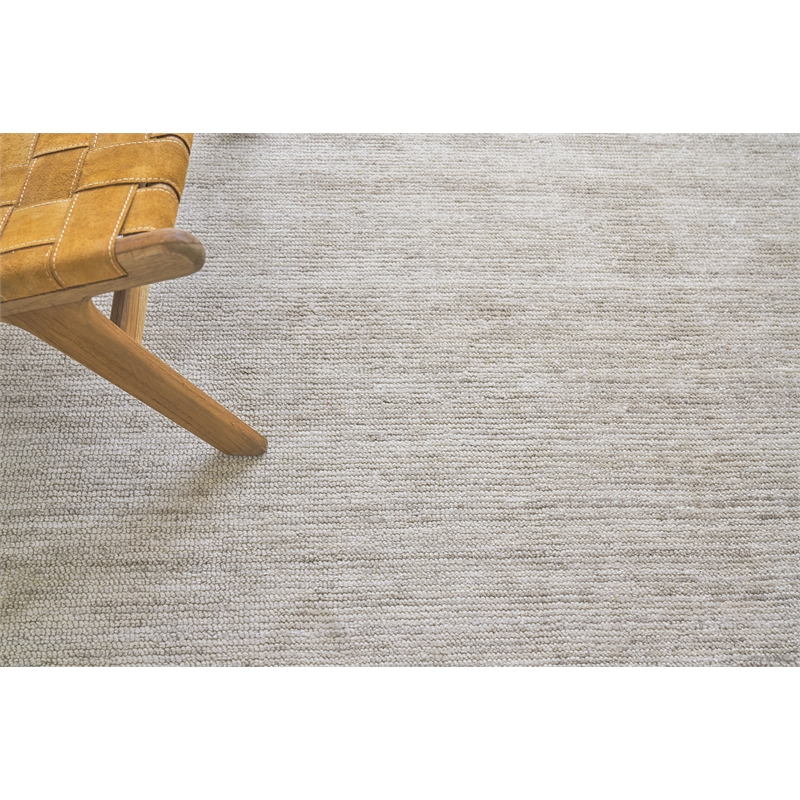 Catalina Handloomed Wool/Bamboo Silk Beige 10'x10' Square Area Rug