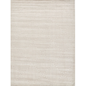 Castelli Handloomed Bamboo Silk/Wool Light Beige 10'x14' Area Rug