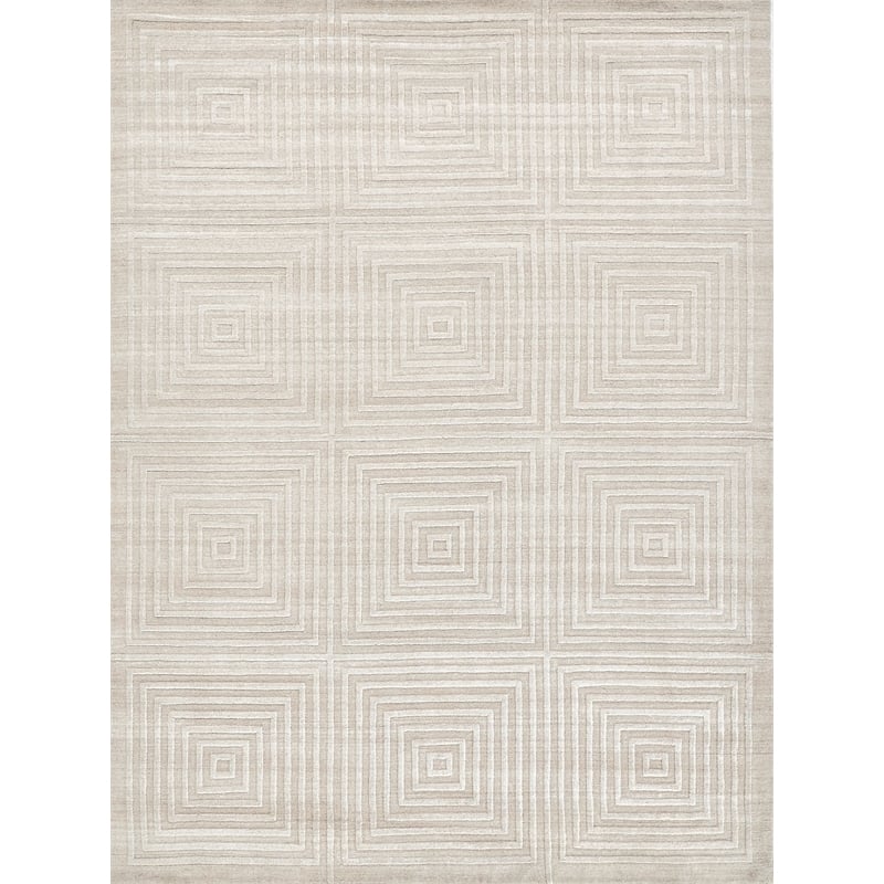 Castelli Handloomed Bamboo Silk/Wool Light Beige 9'x12' Area Rug