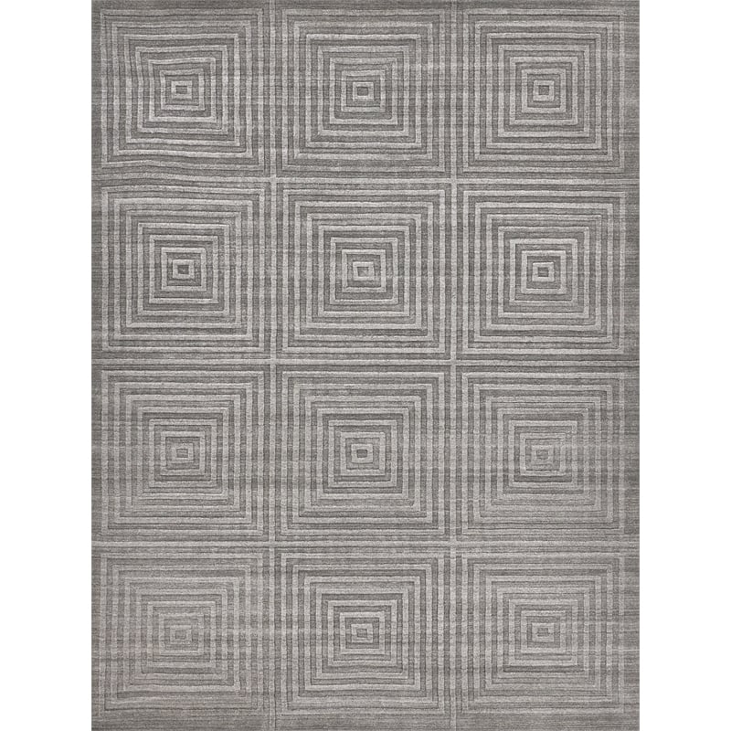 Castelli Handloomed Bamboo Silk/Wool Gray 12'x15' Area Rug