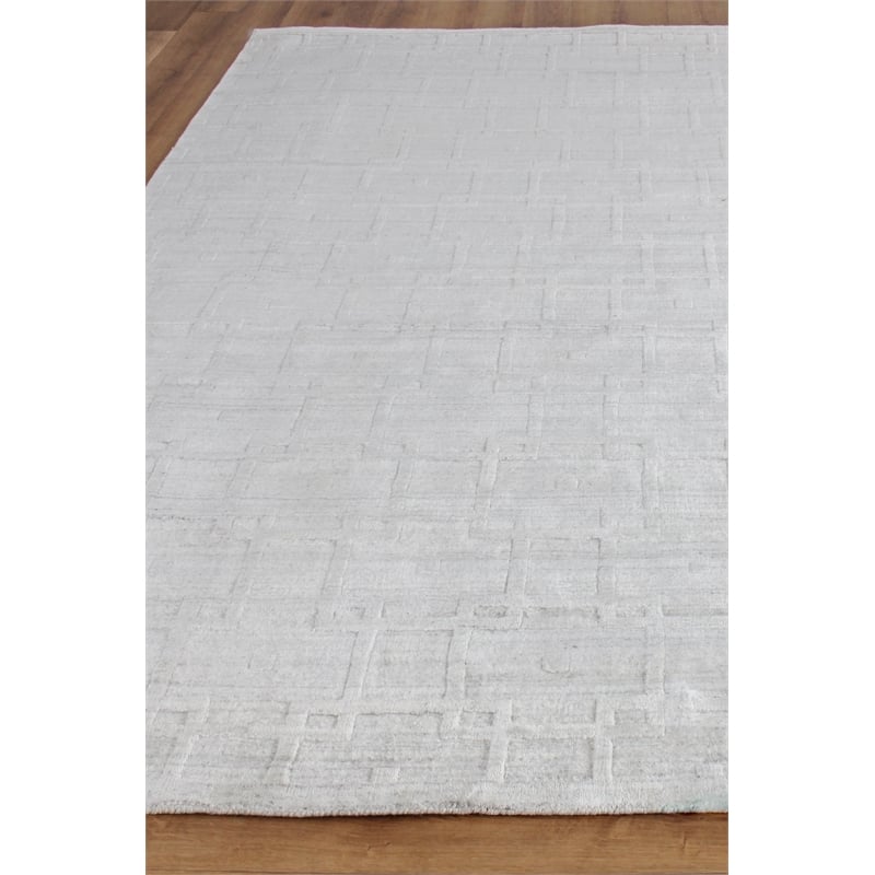 Castelli Handloomed Bamboo Silk/Wool Ivory 10'x14' Area Rug