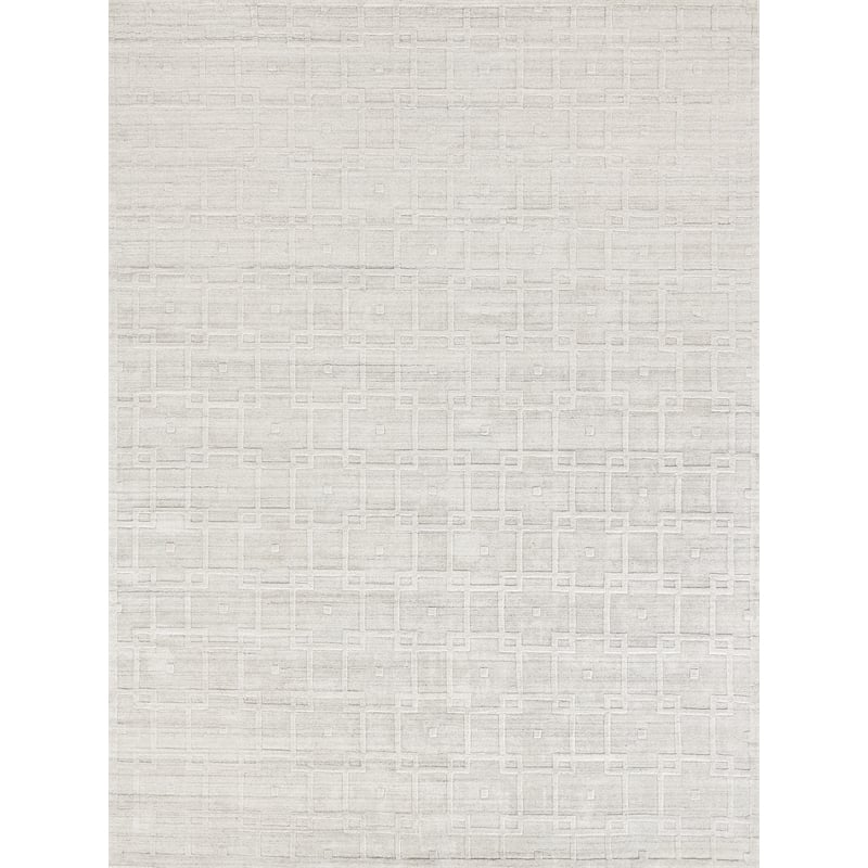 Castelli Handloomed Bamboo Silk/Wool Ivory 10'x14' Area Rug