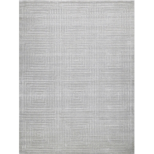 Castelli Handloomed Bamboo Silk/Wool Light Silver 10'x14' Area Rug