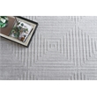 Castelli Handloomed Bamboo Silk/Wool Light Silver 8'x10' Area Rug